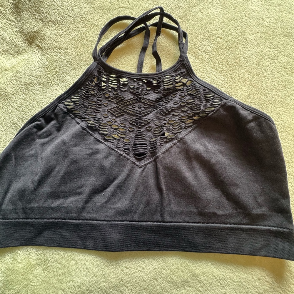 Black Lace Sports Bra